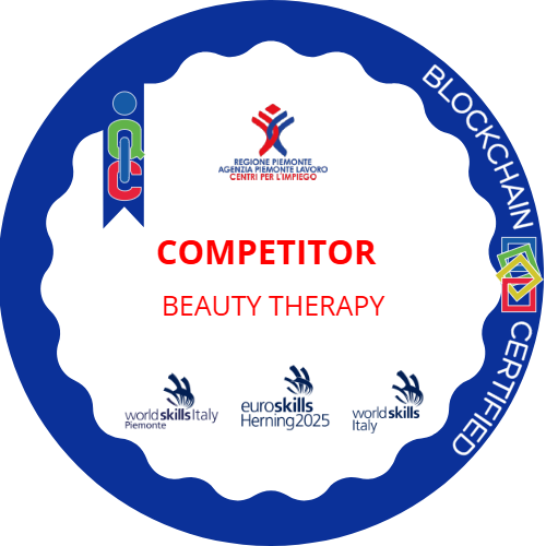 Competitor Beauty Therapy ai Campionati dei Mestieri EuroSkills Herning 2025.